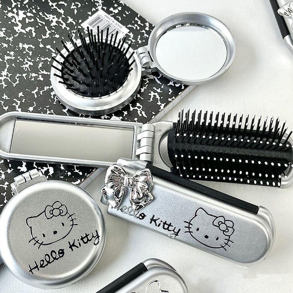 Lược Chải Tóc mini Có Gương Trang Điểm Tiện Dụng