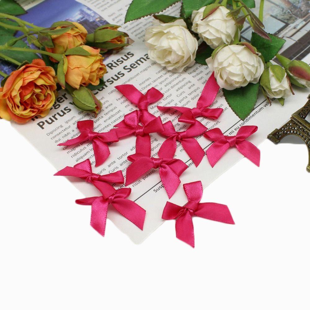 Set 25 Nơ Ruy Băng mini 5cm Bằng polyester Nhiều Màu Sắc Xinh Xắn Làm Đồ Thủ Công