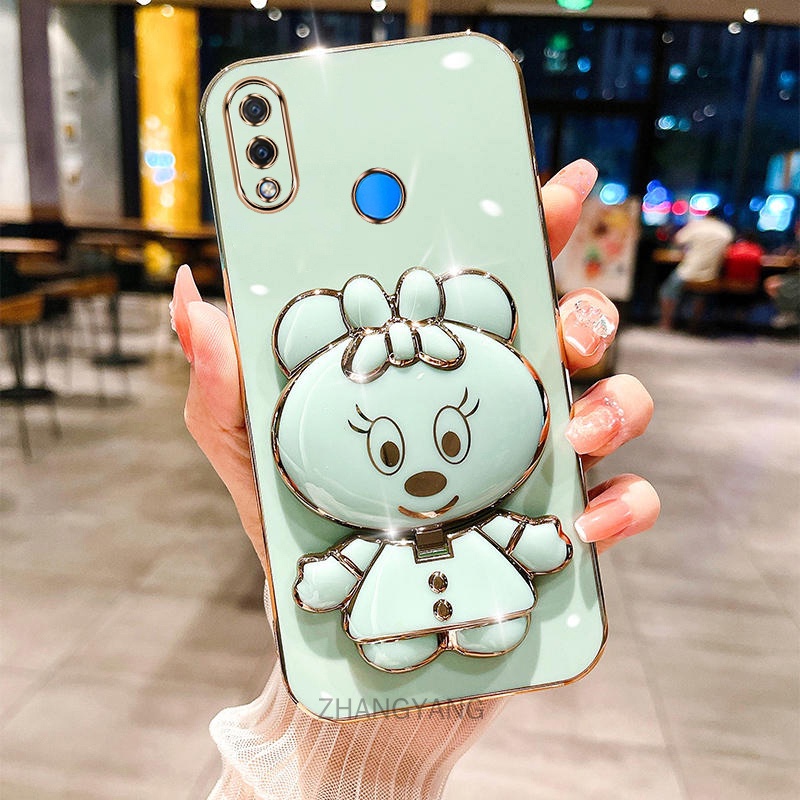 ốp lưng huawei nova 3i nova 3 Vỏ Ống Điện Thoại Silicon Dẻo Mạ Màu 3d Đáng Yêu Có Giá Đỡ Cho huawei nova 3i nova 3
