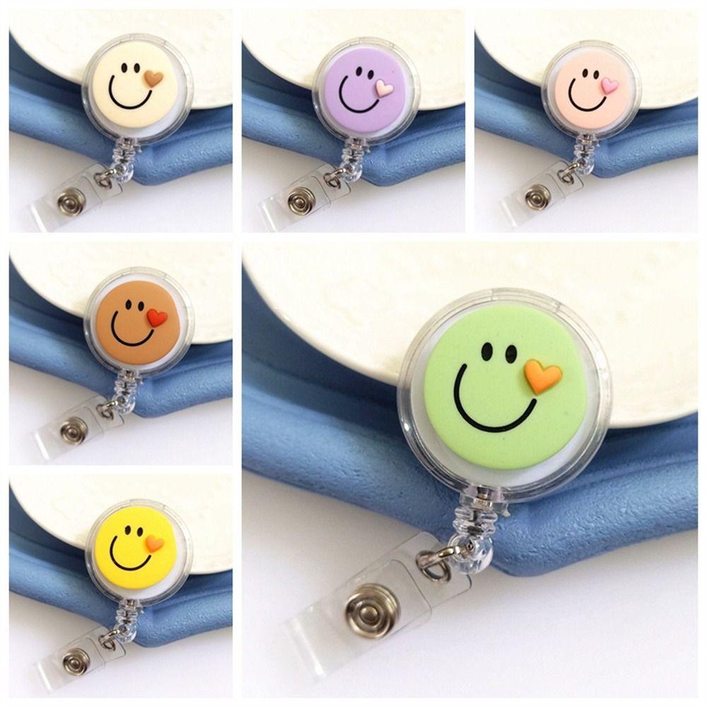 Ivanes Giá Đỡ Thẻ Tên Bằng pvc Hình Mặt Cười Dễ Thương Có Thể Rút Lại Cho Học Sinh / Bác Sĩ