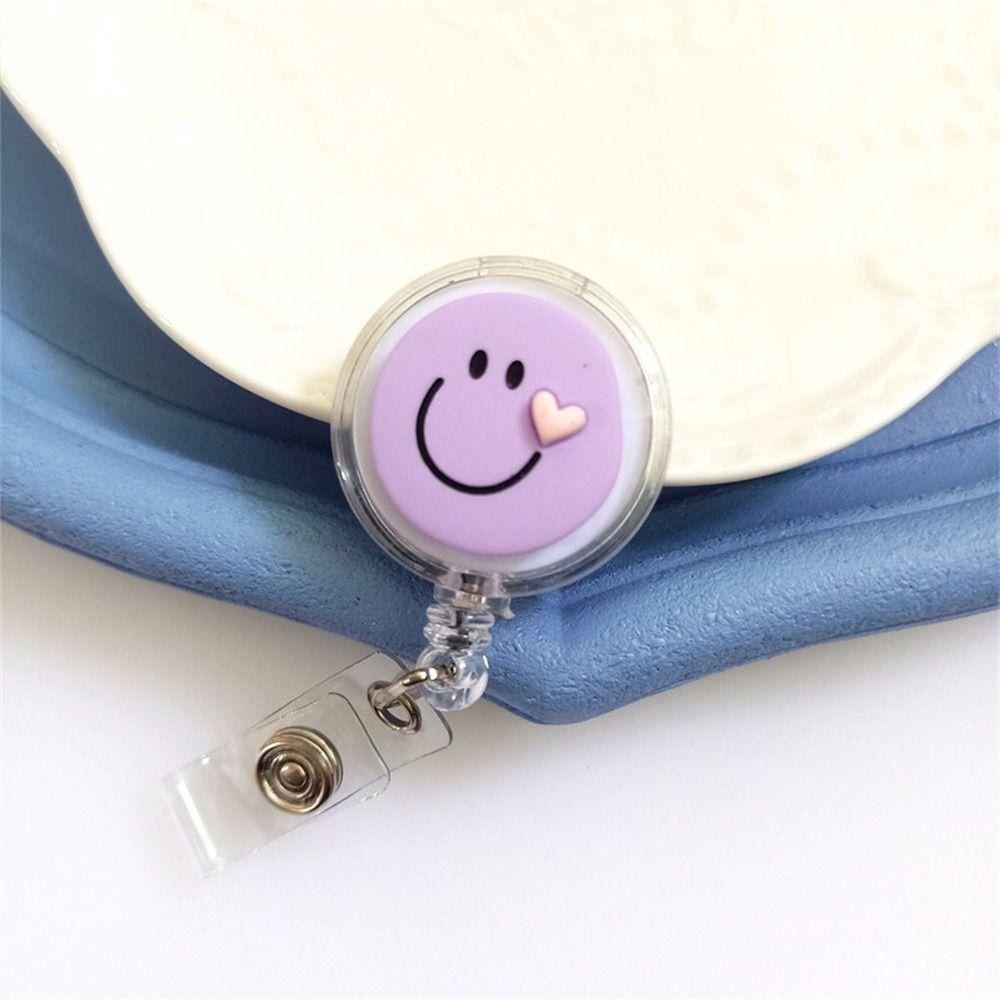 Ivanes Giá Đỡ Thẻ Tên Bằng pvc Hình Mặt Cười Dễ Thương Có Thể Rút Lại Cho Học Sinh / Bác Sĩ