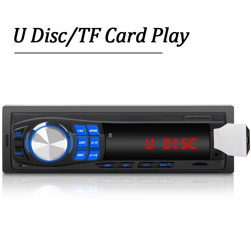 Radio Bluetooth MP3 1 Din Hỗ Trợ Usb / Aux / Thẻ TF Cho Xe HơiJD CO TH