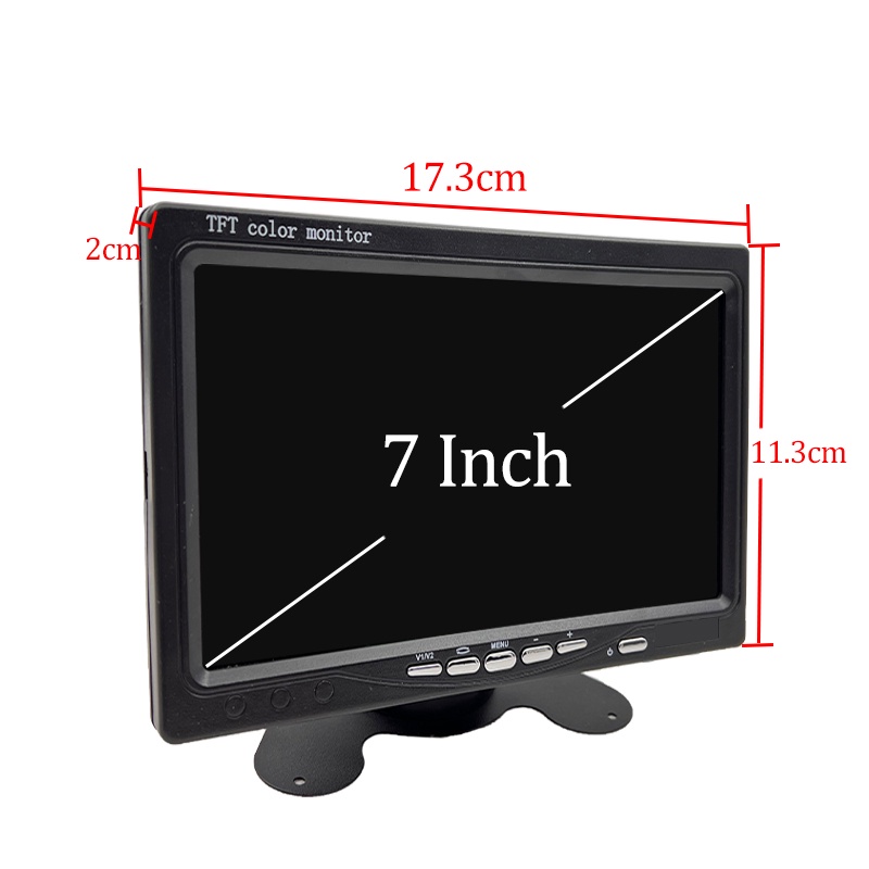 Màn hình ô tô 7 "16: 9 màn hình 800 * 480 với đầu vào video 2 chiều tft hd kỹ thuật số cho camera quan sát phía sau bãi