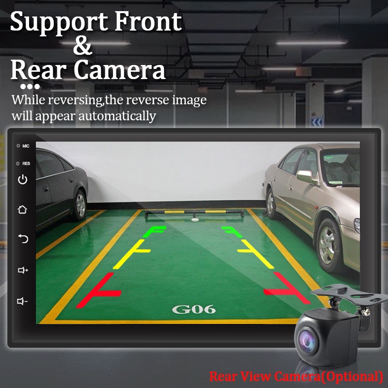 Máy Nghe Nhạc / Video / GPS Android 2 Din Có Kết Nối Bluetooth 2G Ram + 32g ROM Có Màn Hình Lớn Thông Dụng Cho Xe HơiJD