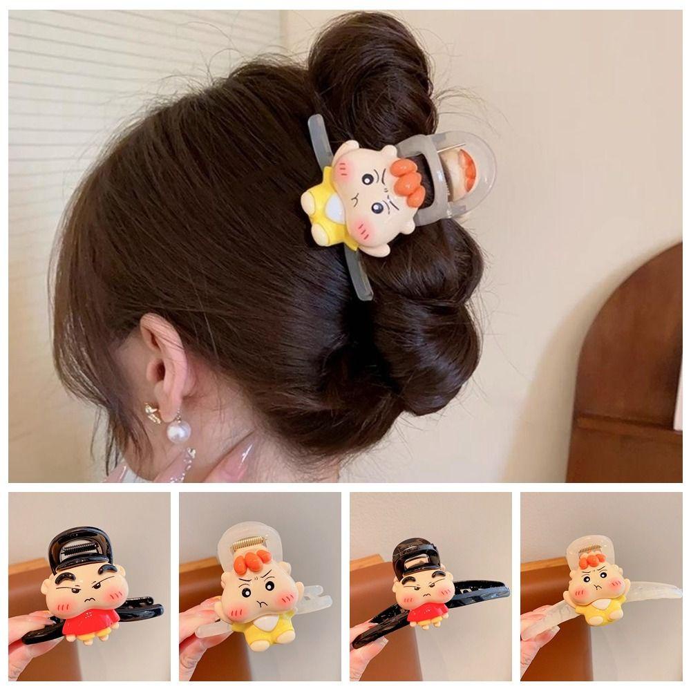 Ickolas Kẹp Tóc acrylic Hình shin-chan Hoạt Hình Cho Nữ