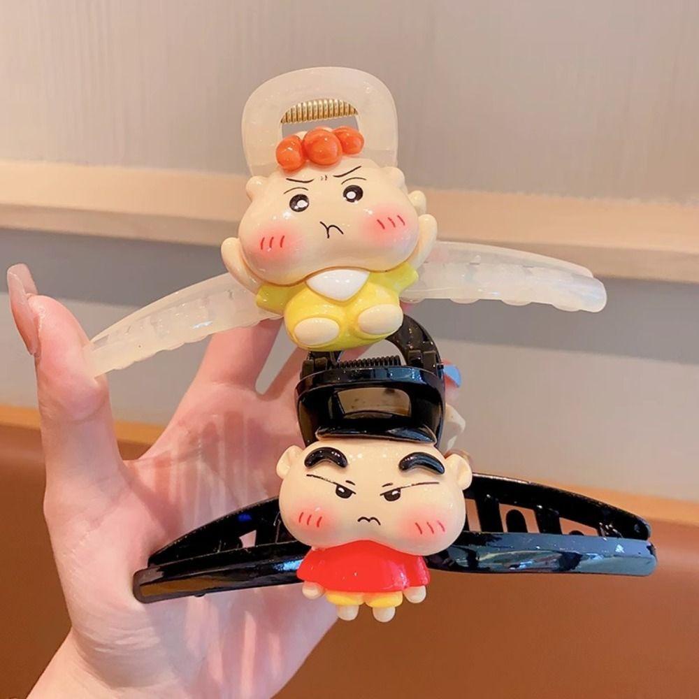 Ickolas Kẹp Tóc acrylic Hình shin-chan Hoạt Hình Cho Nữ