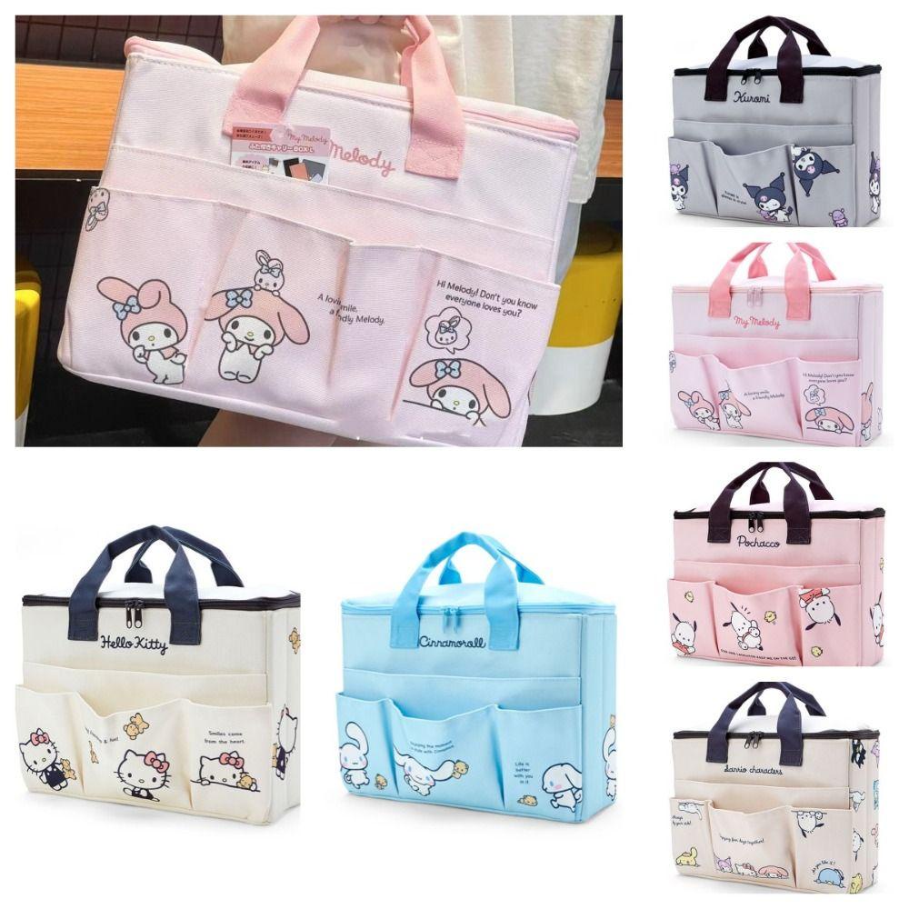 Shanhai kuromi Túi Xách canvas Sức Chứa Lớn Họa Tiết Hoạt Hình melody Nhật Bản Nhiều Túi Cho Mẹ Bỉm Sữa