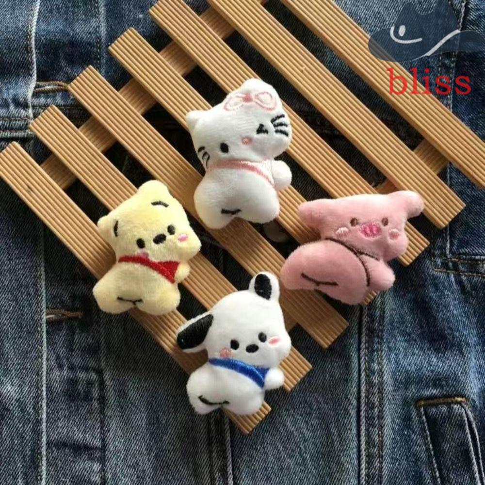 Trâm Cài Áo Hình Gấu pooh / Heo / Mèo Con / Mèo Pacco Nhồi Bông mini Dễ Thương