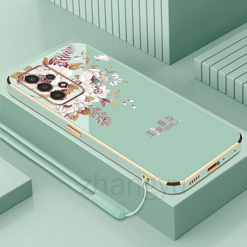 ốp lưng Samsung A32 4G A32 5G A52 A72 A52S 5G Ốp Điện Thoại TPU silicone Mềm Mạ Điện Summer flower T