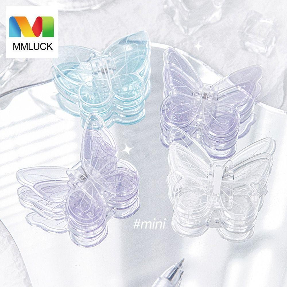 Mmluck Kẹp Giấy Ghi Chú Bằng acrylic Hình Bướm Đơn Giản Cho Học Sinh