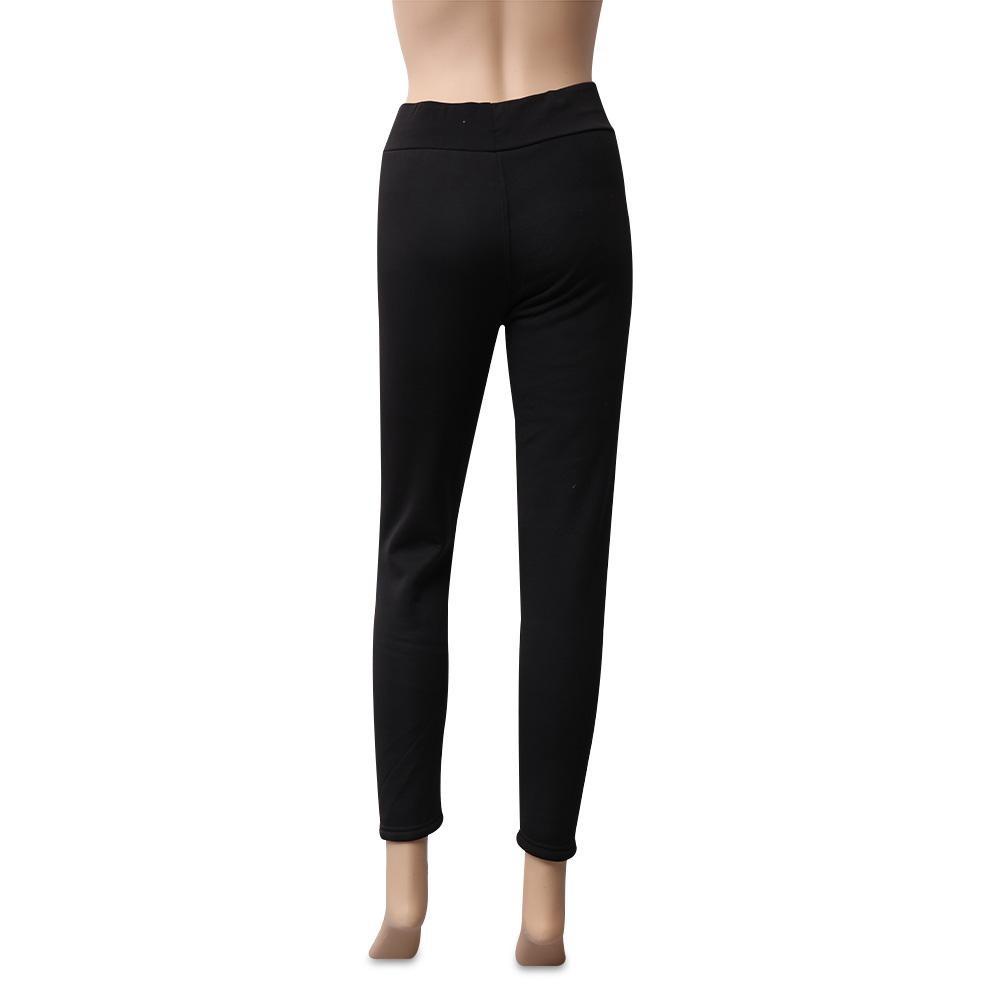 Kent1 Quần Legging Lót Lông Cừu Dày Mềm Mại Giữ Ấm Mùa Đông Màu Đen Xám Lưng Cao Hình Mèo Cho Nữ