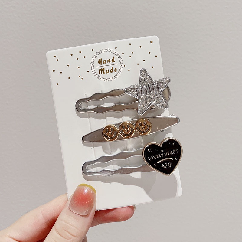 Thời Trang Kẹp Tóc Hình Ngôi Sao y2k Đính Đá Sang Trọng