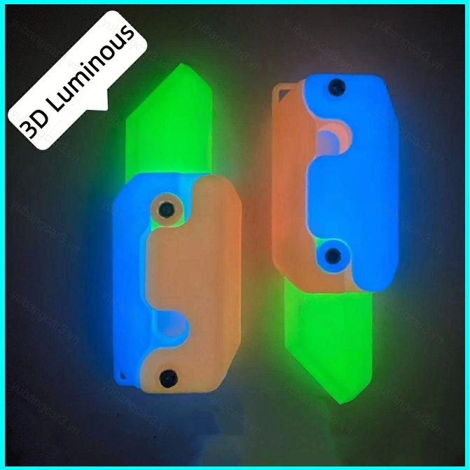 Yb3 Đồ Chơi Thẻ Nhấn Giảm Căng Thẳng Hình Dao Dạ Quang 3d