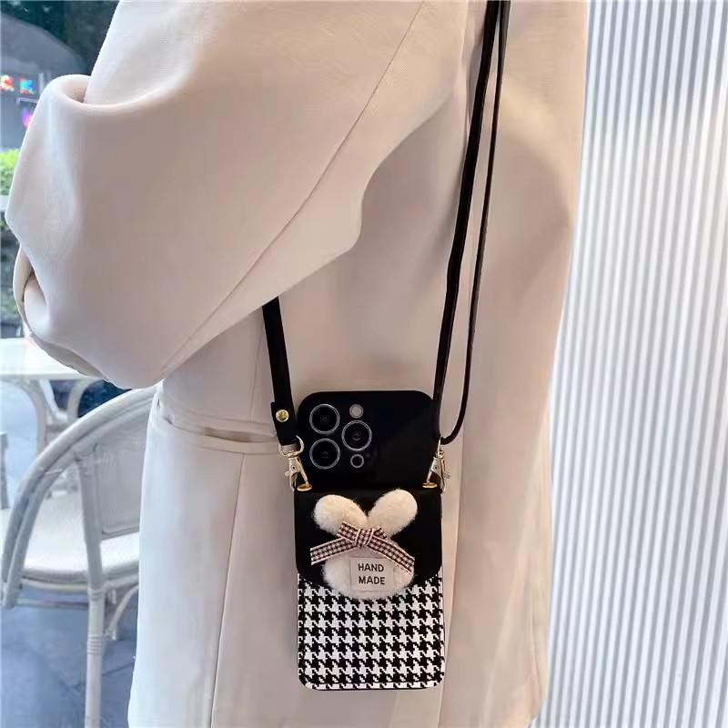 Bao Da Điện Thoại Hình Thỏ Dạng Ví Cho Samsung Galaxy S23 S22 S21 S20 Note 10 20 Ultra FE Lite A31 A20S A71 A21S A51 Vỏ