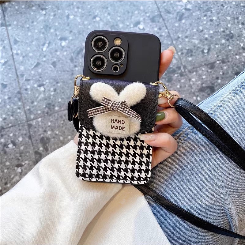 Bao Da Điện Thoại Hình Thỏ Dạng Ví Cho Samsung Galaxy S23 S22 S21 S20 Note 10 20 Ultra FE Lite A31 A20S A71 A21S A51 Vỏ