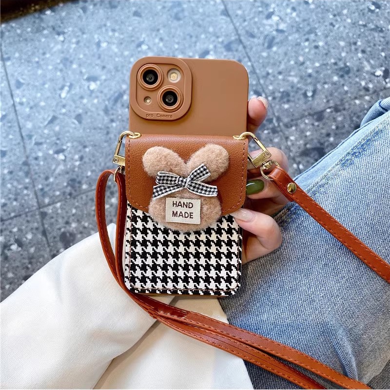 Bao Da Điện Thoại Hình Thỏ Dạng Ví Cho Samsung Galaxy S23 S22 S21 S20 Note 10 20 Ultra FE Lite A31 A20S A71 A21S A51 Vỏ