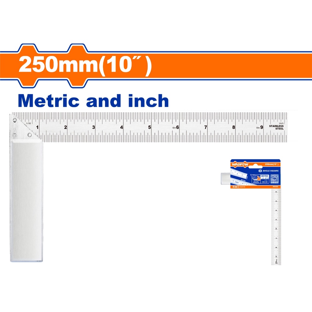 Thước vuông 250mm wadfow WSR2925