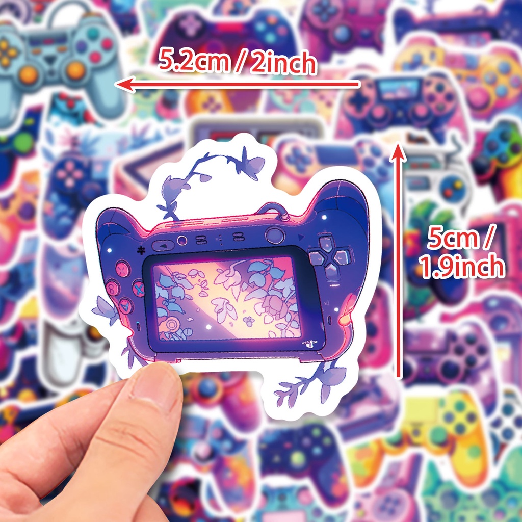 Bộ 50 Miếng Dán Trang Trí Tay Cầm Chơi game ps5 xbox Chống Thấm Nước Họa Tiết Hoạt Hình graffiti
