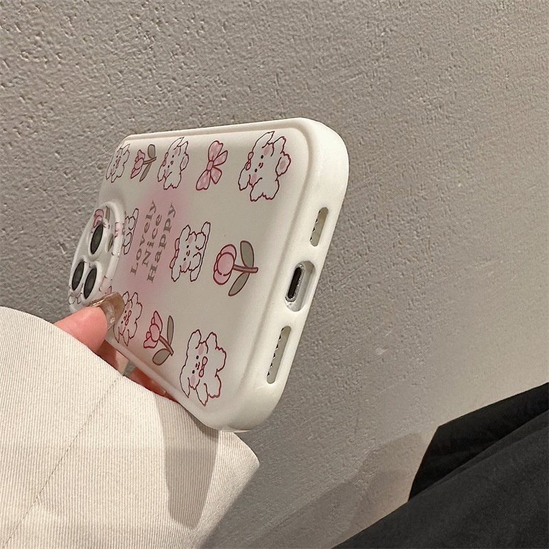 ỐP LƯNG IPHONEỐp Điện Thoại In Hình Chú Chó Và Hoa Cho iphone15 / 14promax / 13 / 12 / 11 / xr / xs / x / xsmax / 6plus / 7 / 8plus