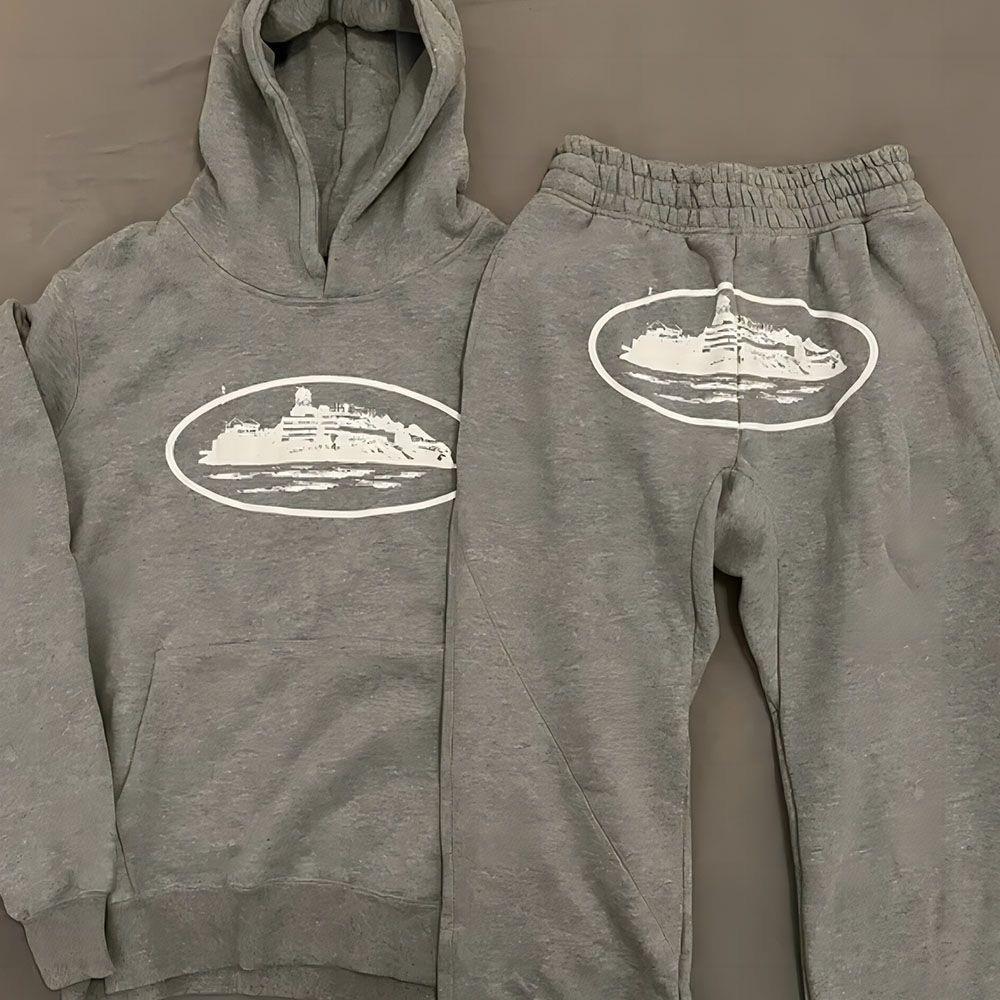 Mmiot Corteiz Bộ Áo hoodie Màu Trơn + Quần Dài Dáng Rộng Phong Cách Mỹ Thời Trang Thu Đông Cho Nam Và Nữ y2k