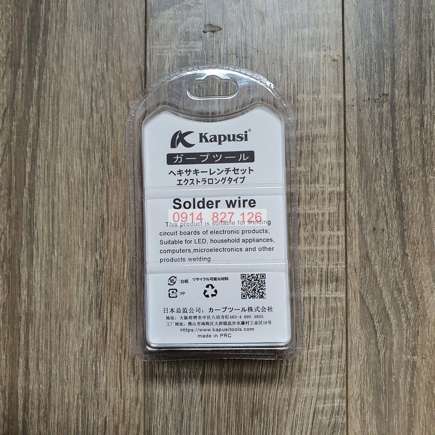 Cuộn thiếc hàn KAPUSI Japan K-9038, 1mm 100g thiếc hỗn hợp nhựa thông mau dính. Bh 12 tháng Kouritsu Official Store