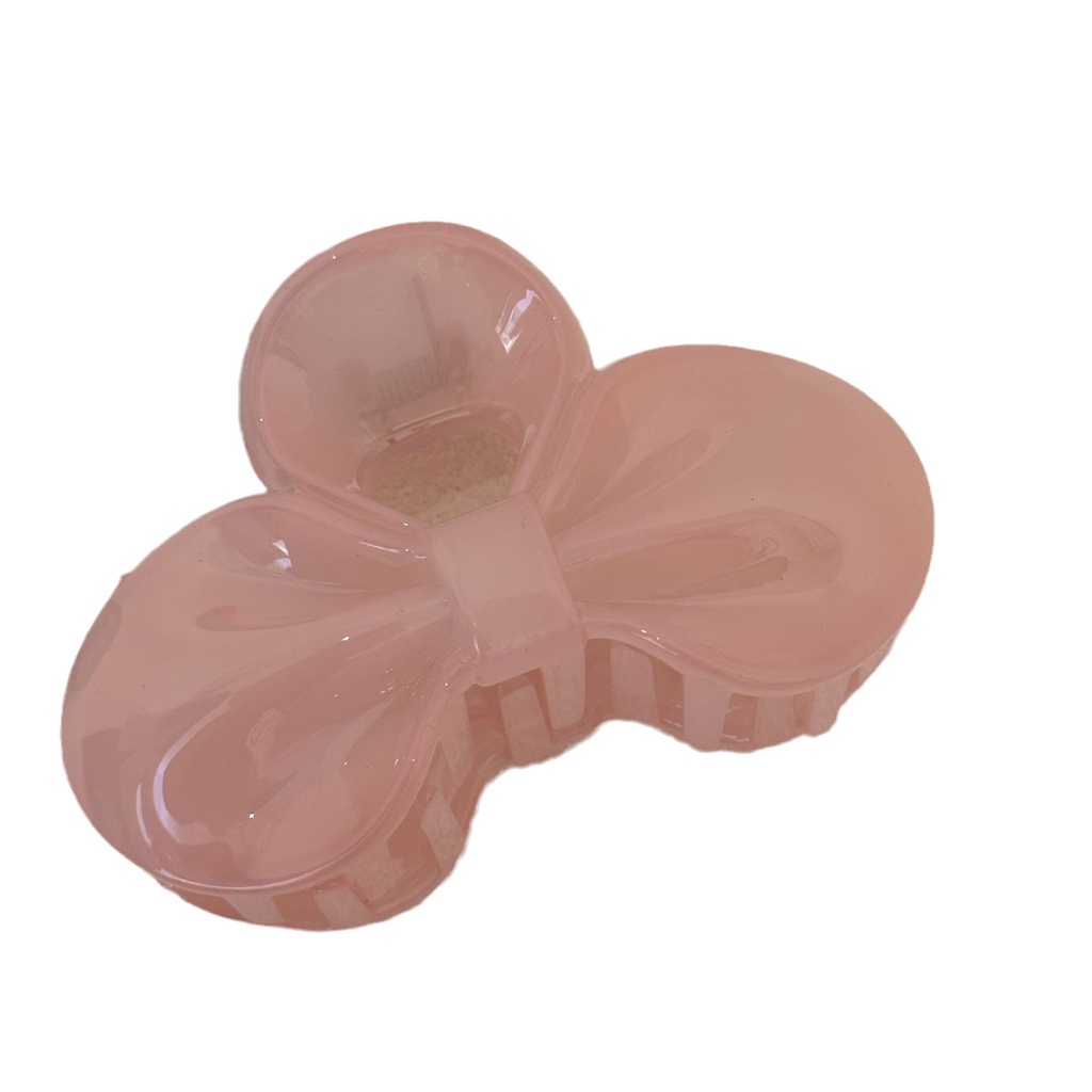 Kẹp Tóc Đính Nơ Màu Kem Cỡ Lớn Dễ Thương Cho Bạn Gái