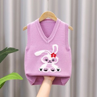 Áo len không tay phong cách mới nhất cho bé gái