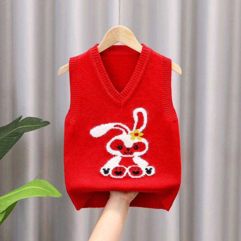 Áo Len Không Tay Phong Cách Mới Nhất Cho Bé Gái