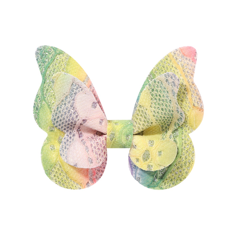 1 Kẹp Tóc Hình Bướm Đính Kim Sa Nhiều Màu Sắc Dành Cho Bé Gái