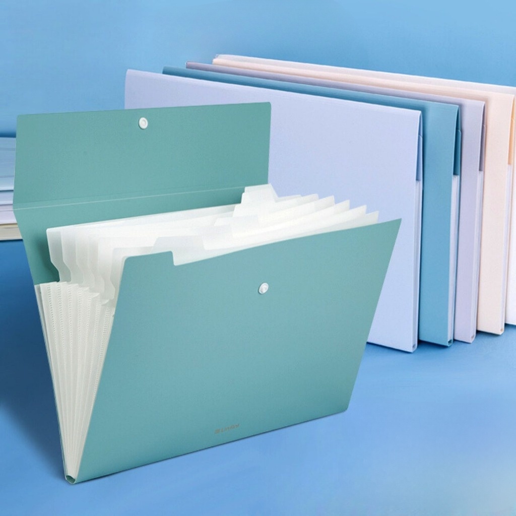 Cặp Đựng Tài Liệu A4 File Đựng Tài Liệu Hồ Sơ 8 Ngăn Túi Hồ Sơ Văn Phòng File Lưu Trữ Đa Năng Nhiều Màu Sắc OUYOUVN