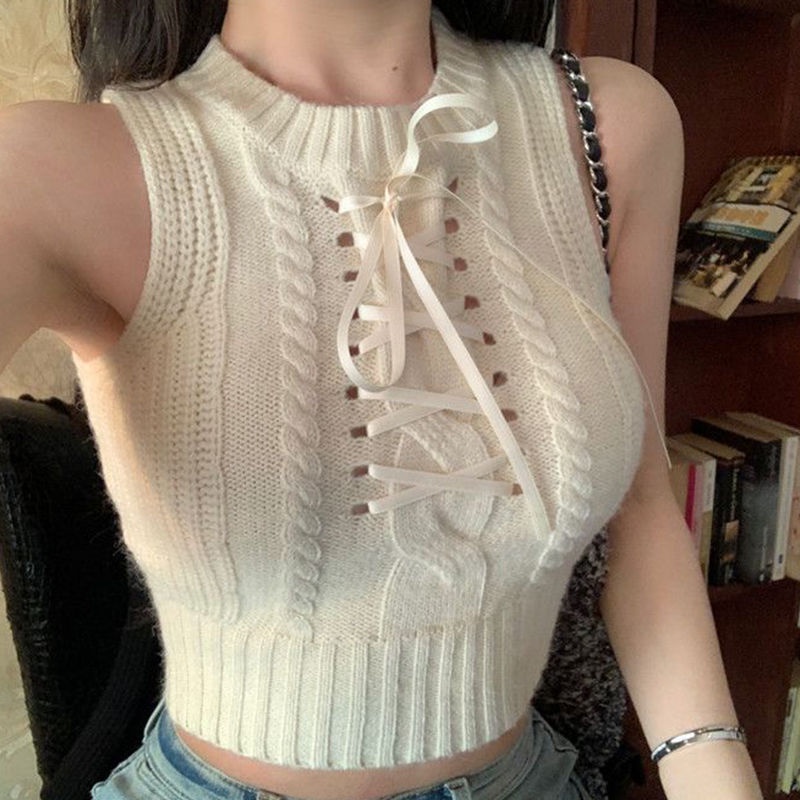 Áo Dệt Kim Sát Nách Dáng Ôm Phong Cách Pháp Thời Trang Cao Cấp Cho Nữ