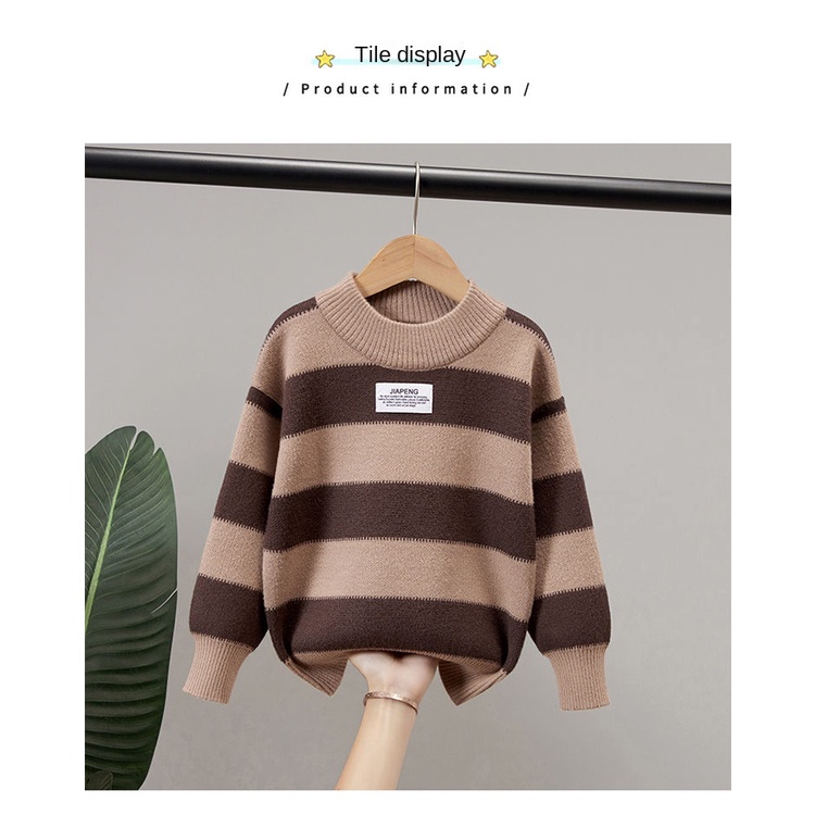 Áo sweater Chất Liệu Dày Dặn Ấm Áp Thời Trang Thu Đông Phong Cách Hàn Quốc Cho Bé Trai 2023