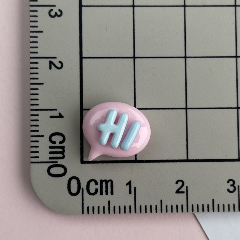 Set 10 Phụ Kiện Trang Trí Móng Tay / Điện Thoại Hình Đám Mây / Trái Tim Màu Hồng Xinh Xắn diy