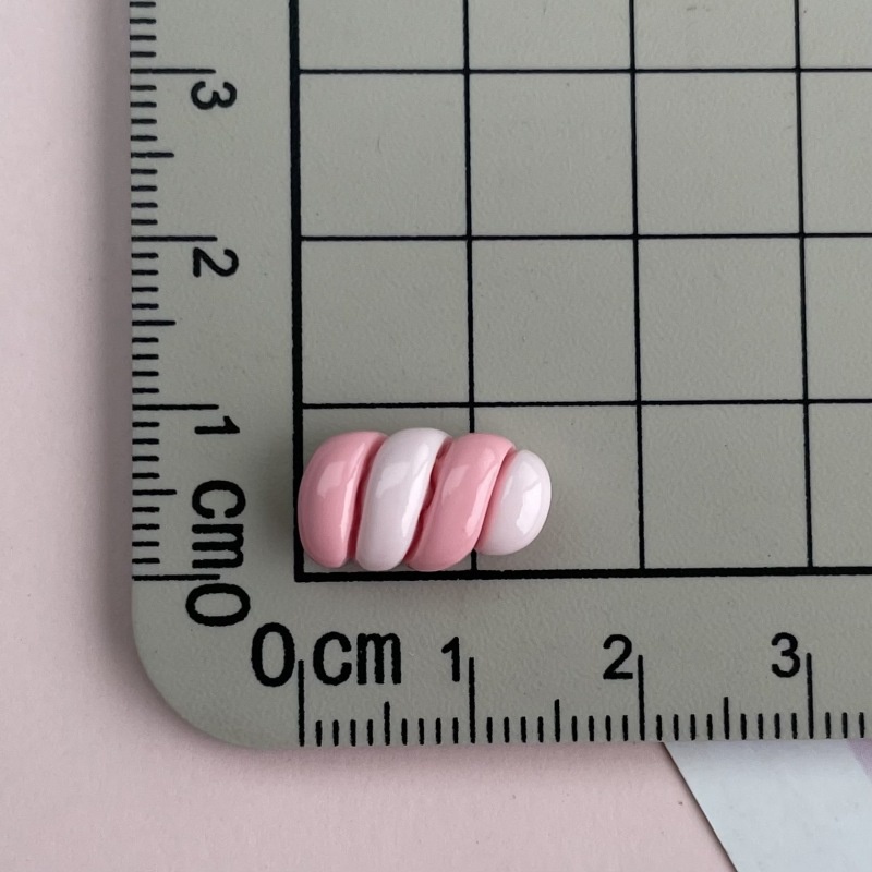 Set 10 Phụ Kiện Trang Trí Móng Tay / Điện Thoại Hình Đám Mây / Trái Tim Màu Hồng Xinh Xắn diy