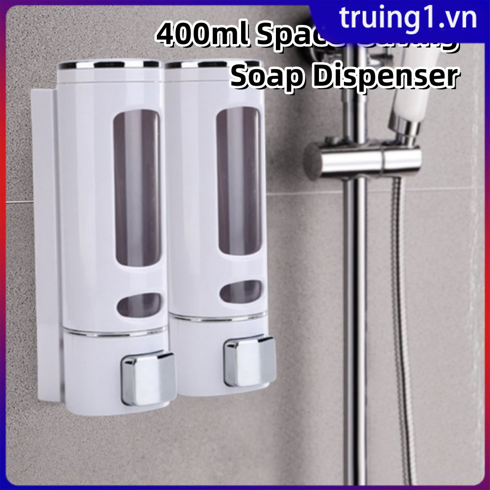 Bình Đựng Xà Phòng Bằng Tay 400Ml Treo Tường Phòng Tắm Khách Sạn Chai Nước Rửa Tay Tiết Kiệm Không Gian Hộp Đựng Xà Phòng Tiện Dụng Truing1