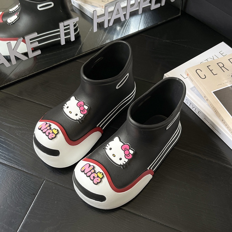 Ủng Đi Mưa/Giày Bốt đi mưa Đế Mềm Chống Trượt In Hình hoạt hình Dễ Thương Thời Trang Mùa Hè Nữ