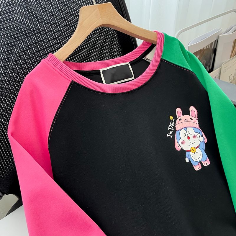 Áo Nỉ oversize In Hình Dễ Thương Thời Trang Dành Cho Nữ