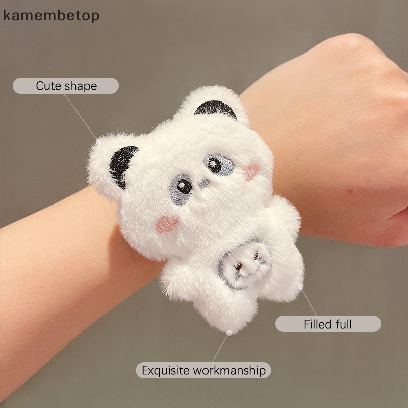 Beto Vòng Tay Hoạt Hình Thỏ / Gấu Trúc / Ếch Dạng Vòng Tròn Nhồi Bông Sáng Tạo Vui Nhộn Thích Hợp Làm Quà Tặng Cho Bé