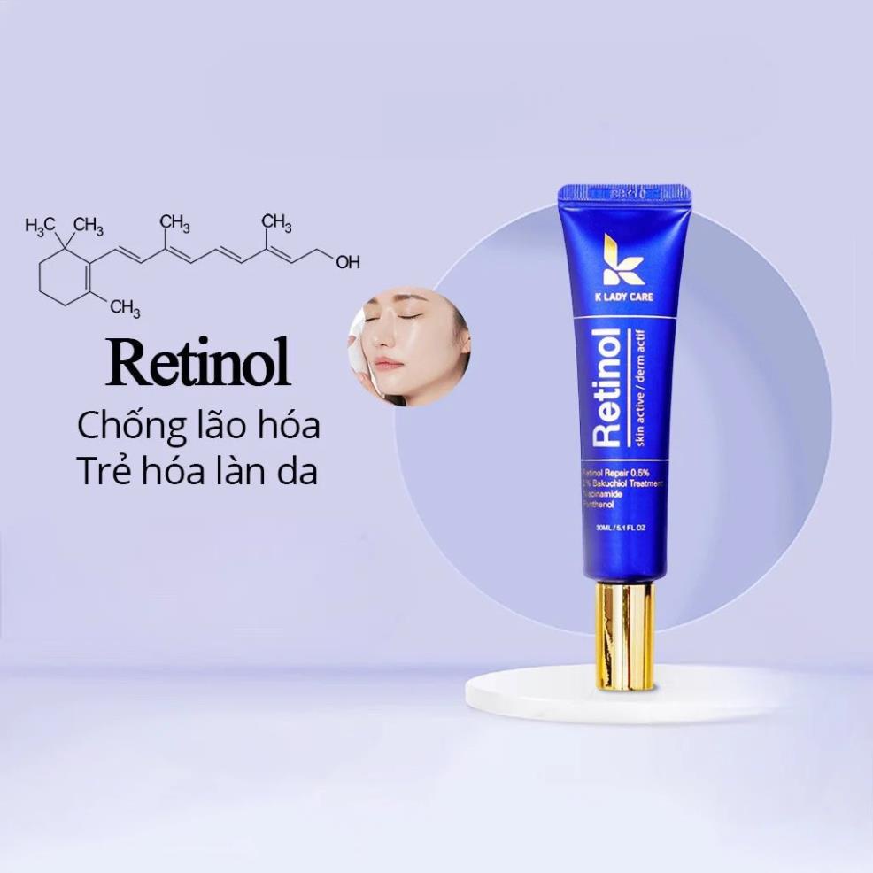 Kem Dưỡng K Lady Care 0.05% Retinol Premium Retinol Elastin Cream 30ml cho làn da căng bóng (hết mụn, thu nhỏ lỗ c.lông) | BigBuy360 - bigbuy360.vn