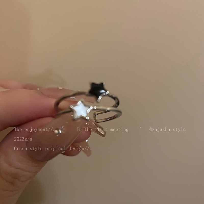 Nhẫn Hình Ngôi Sao / Ngọc Trai Đính Đá Thời Trang Cho Nữ