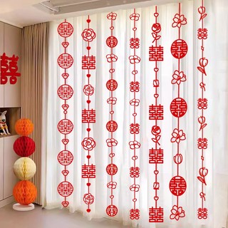 Rèm cửa họa tiết hoa trang trí đám cưới