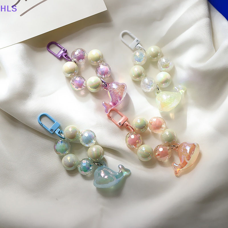 Móc Khóa Hình Cá Heo Bằng acrylic Trong Suốt Dễ Thương