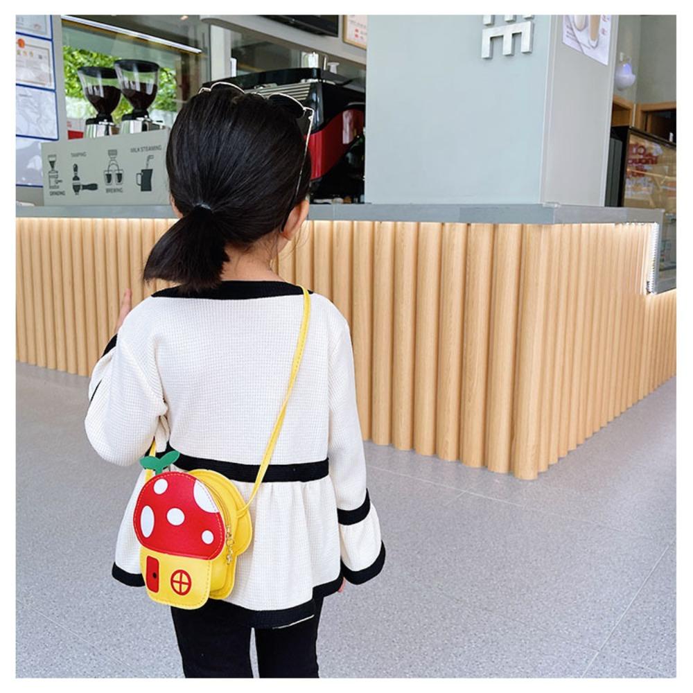 Mihan1 Túi Đeo Vai mini Bằng Da pu Hình Nấm Nhiều Màu Sắc Dễ Thương Cho Bé