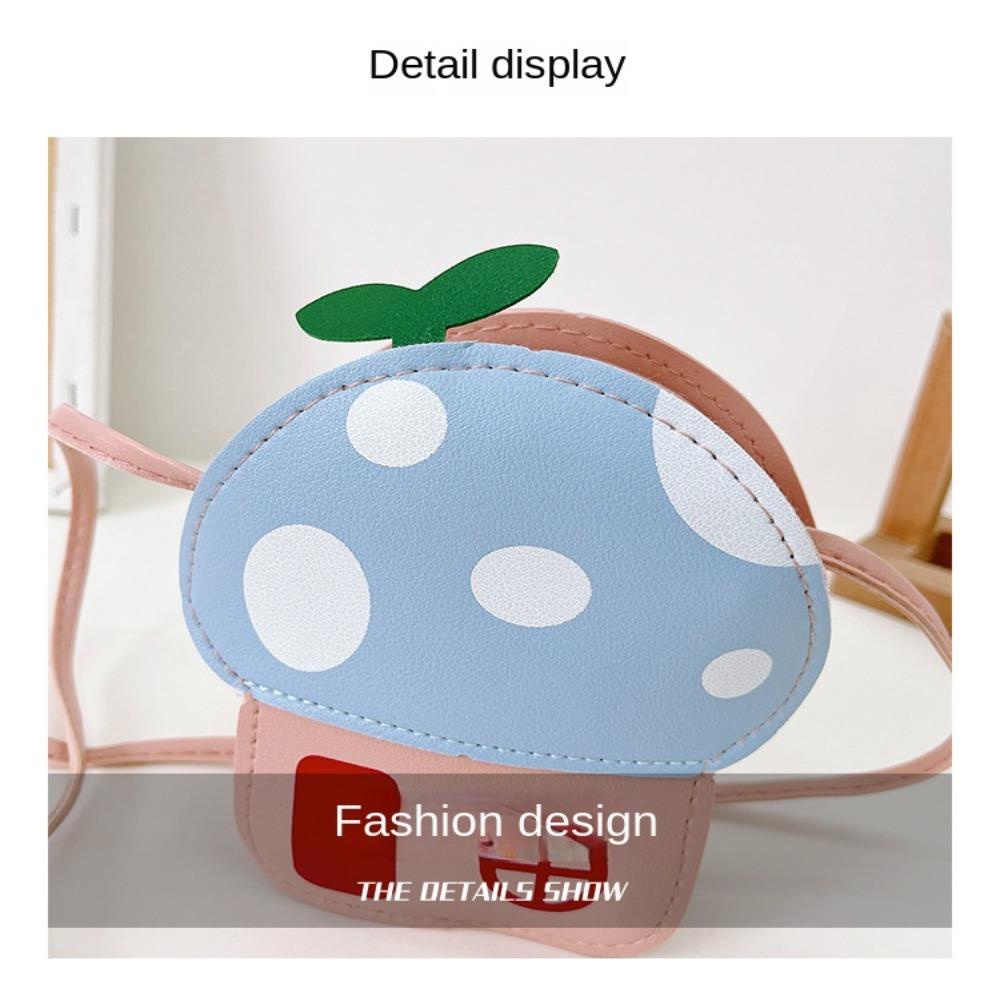 Mihan1 Túi Đeo Vai mini Bằng Da pu Hình Nấm Nhiều Màu Sắc Dễ Thương Cho Bé