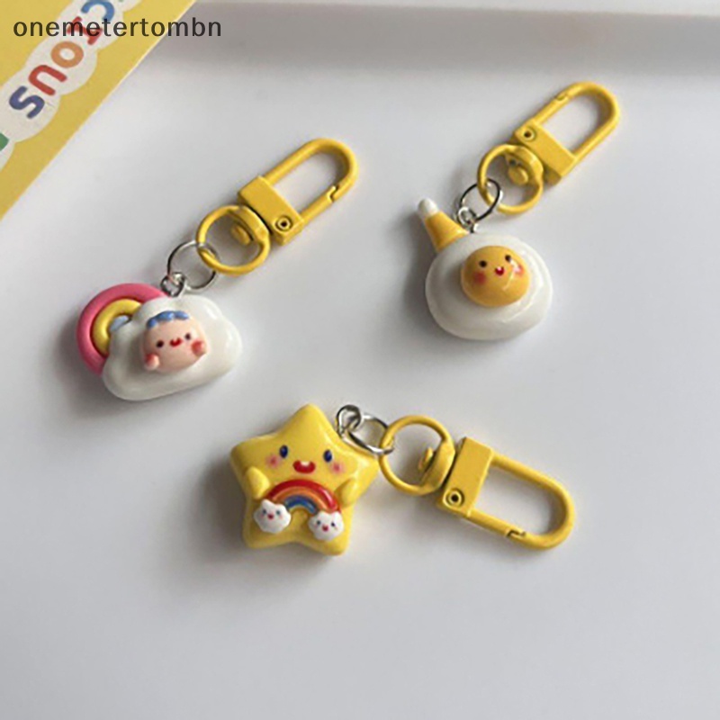 Bn Móc Chìa Khóa Xe Hơi Hình Đám Mây Ngôi Sao Màu Xanh Dương Dễ Thương Cho Nữ