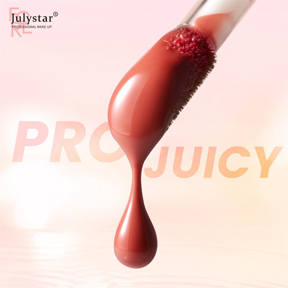 Pro-juicy Jelly Watery Hàn Quốc Bóng Căng mọng Son bóng Lâu trôi Cảm giác Môi trần Dưỡng ẩm nhẹ JULYSTAR