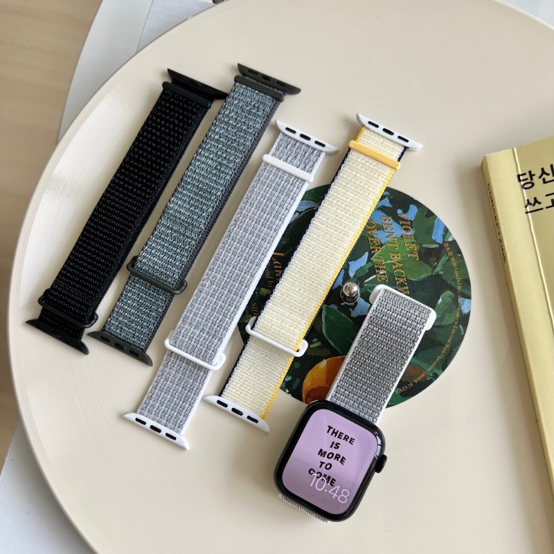 Dây Đeo nylon Cho Đồng Hồ Thông Minh aw watch 44mm 40mm 49mm 45mm 41mm 42 / 38mm i-watch series 7 8 3 6 se ultra