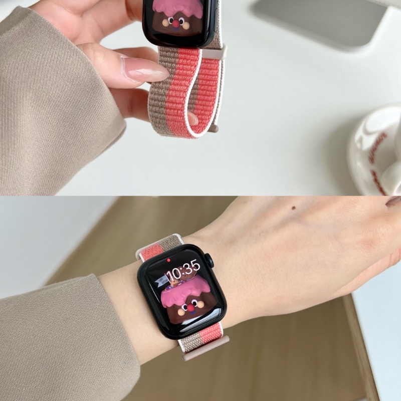 Dây Đeo nylon Cho Đồng Hồ Thông Minh aw watch 44mm 40mm 49mm 45mm 41mm 42 / 38mm i-watch series 7 8 3 6 se ultra