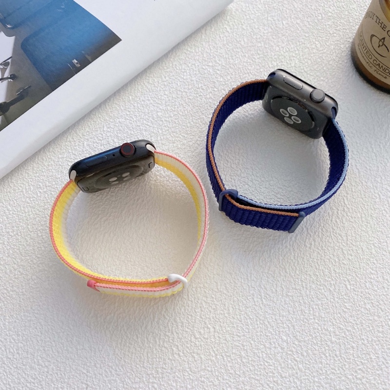 Dây Đeo nylon Cho Đồng Hồ Thông Minh aw watch 44mm 40mm 49mm 45mm 41mm 42 / 38mm i-watch series 7 8 3 6 se ultra