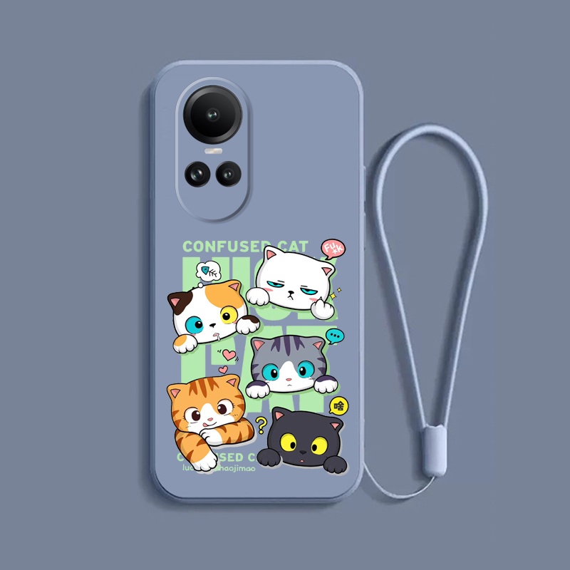 Ốp Điện Thoại tpu Mềm In Hình Mèo Hoạt Hình Cho oppo reno10 5g oppo reno 10 5g oppo reno 10 pro 5g c_a8